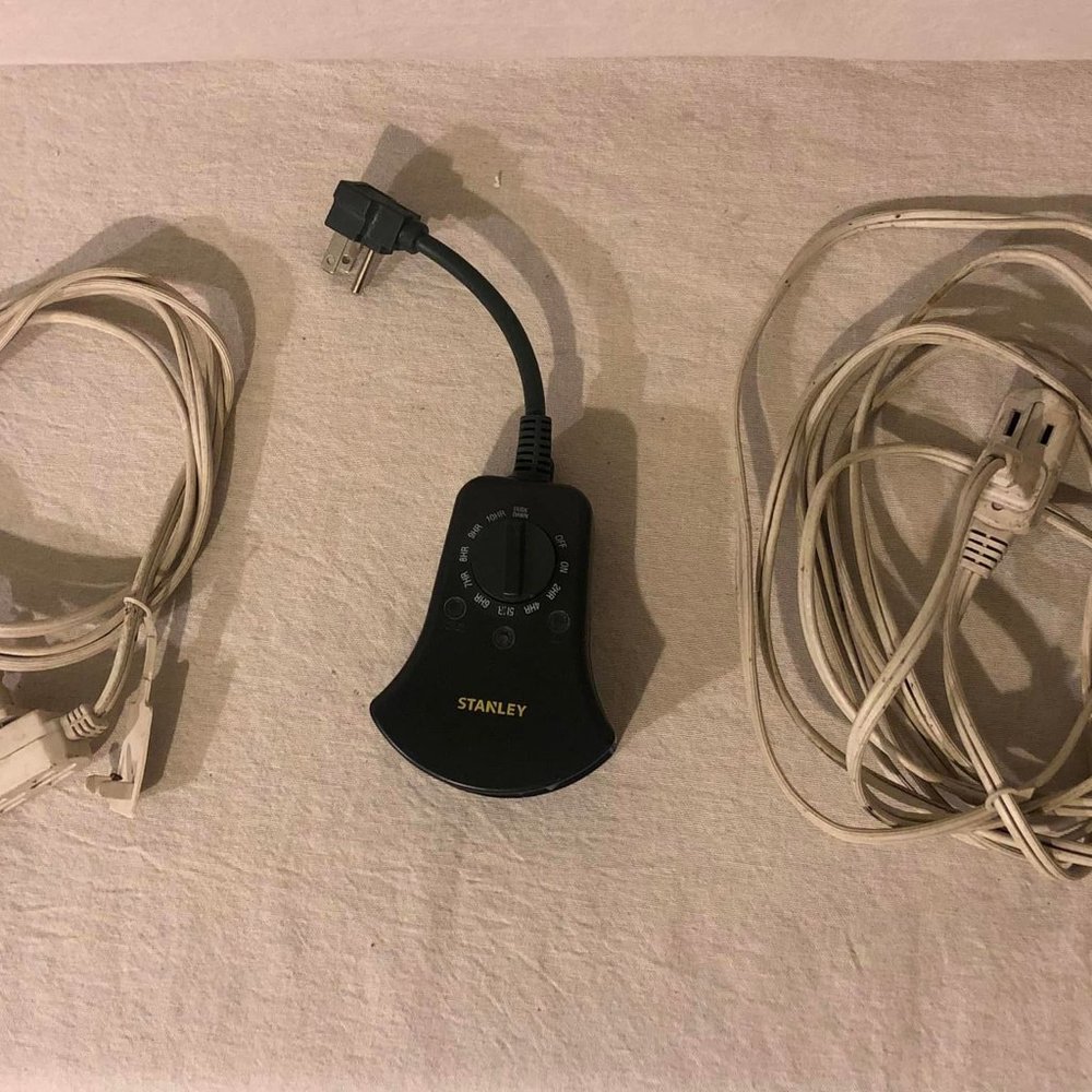 Stanley Green 10hr Timer & 6ft, 12ft Extension Cord - JUST IN TIME FOR HOLIDAY L